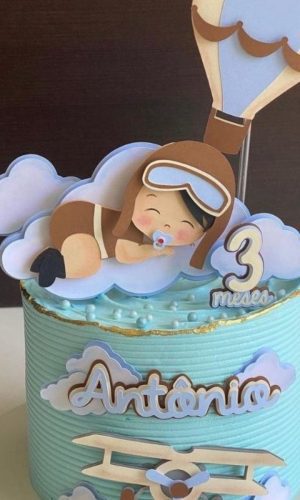 Arquivo de Corte Topo de Bolo Bebe Aviador