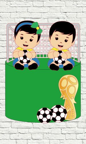 Arquivo de Corte Topo de Bolo Bebê Copa Brasil Studio 002