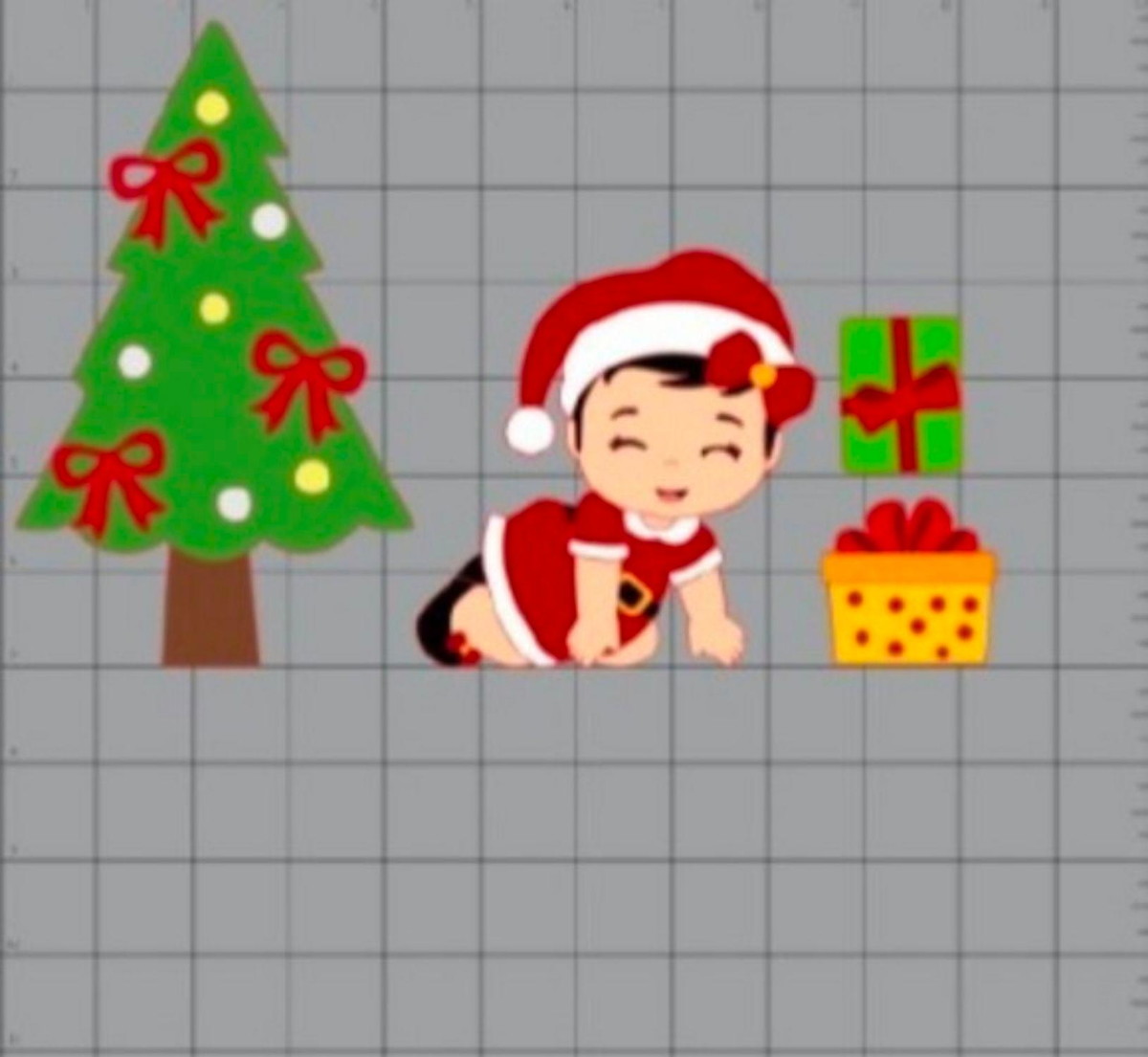 Arquivo de Corte Topo de Bolo Bebê de Natal #16711 - Imagem 2