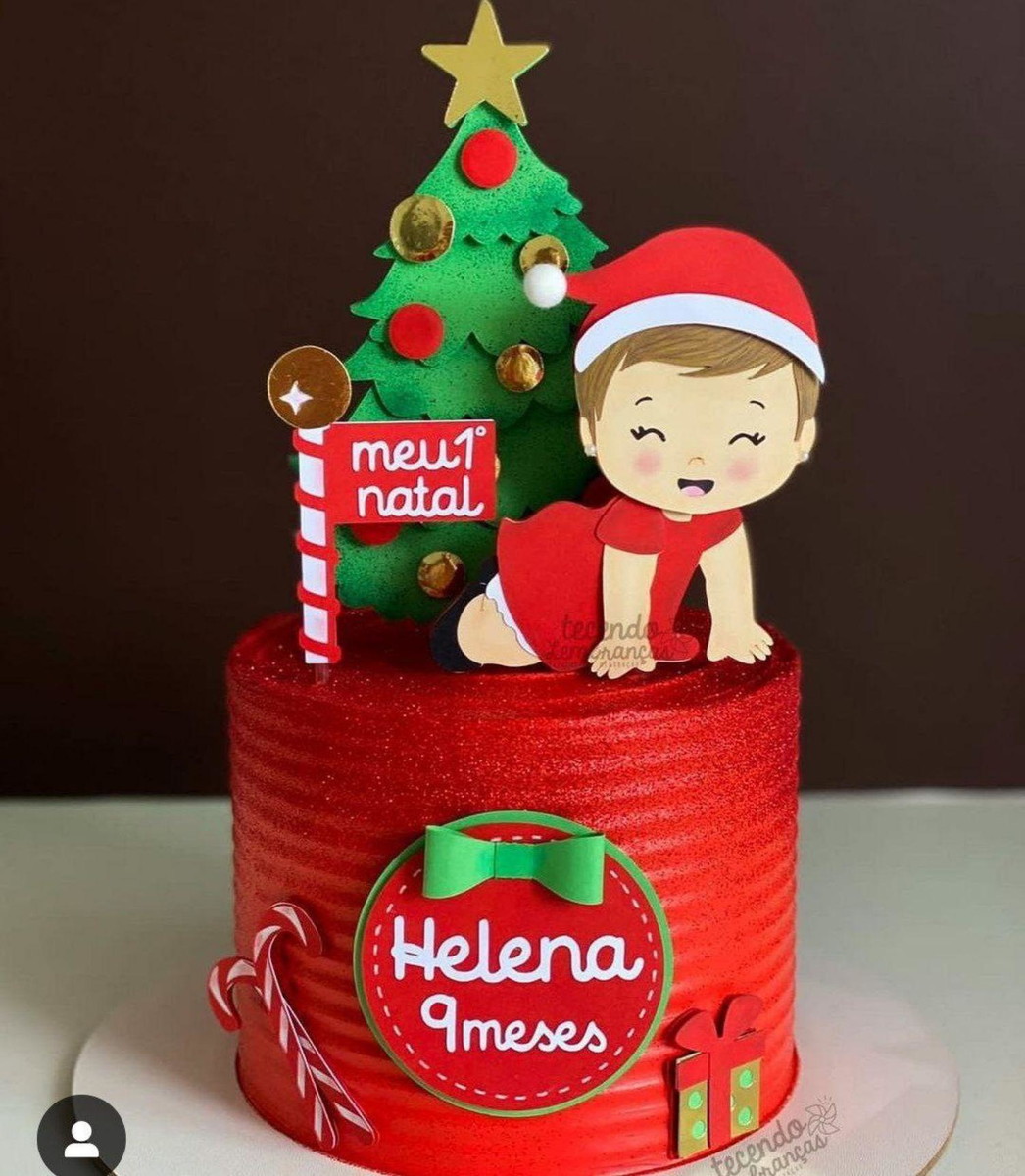 Arquivo de Corte Topo de Bolo Bebê de Natal #16711