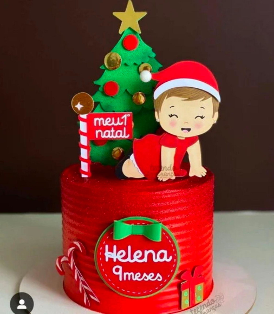 Arquivo de Corte Topo de Bolo Bebê de Natal #16711