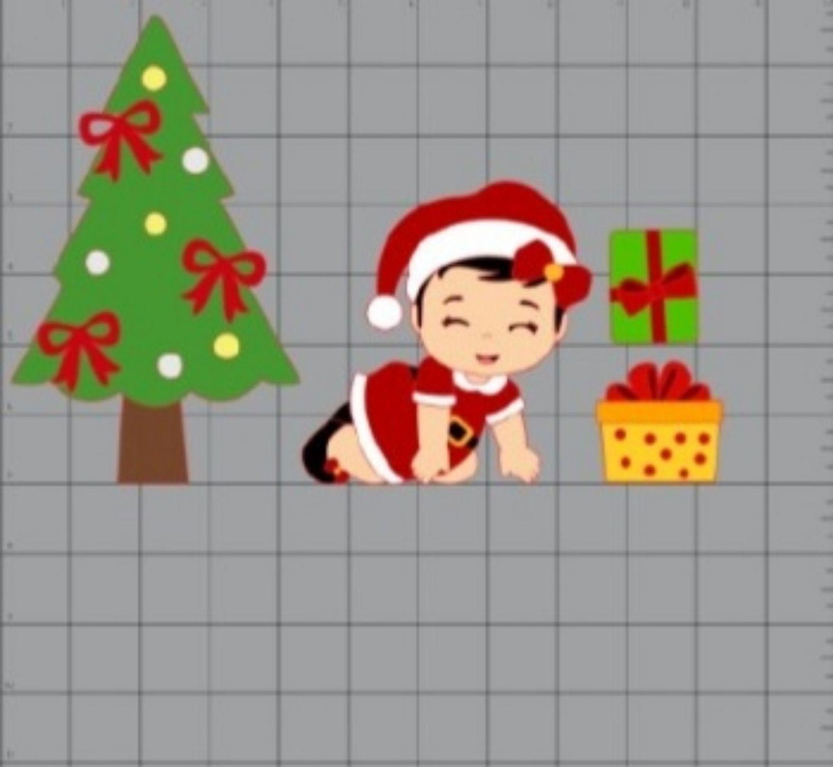 Arquivo de Corte Topo de Bolo Bebê de Natal #16711 - Imagem 2