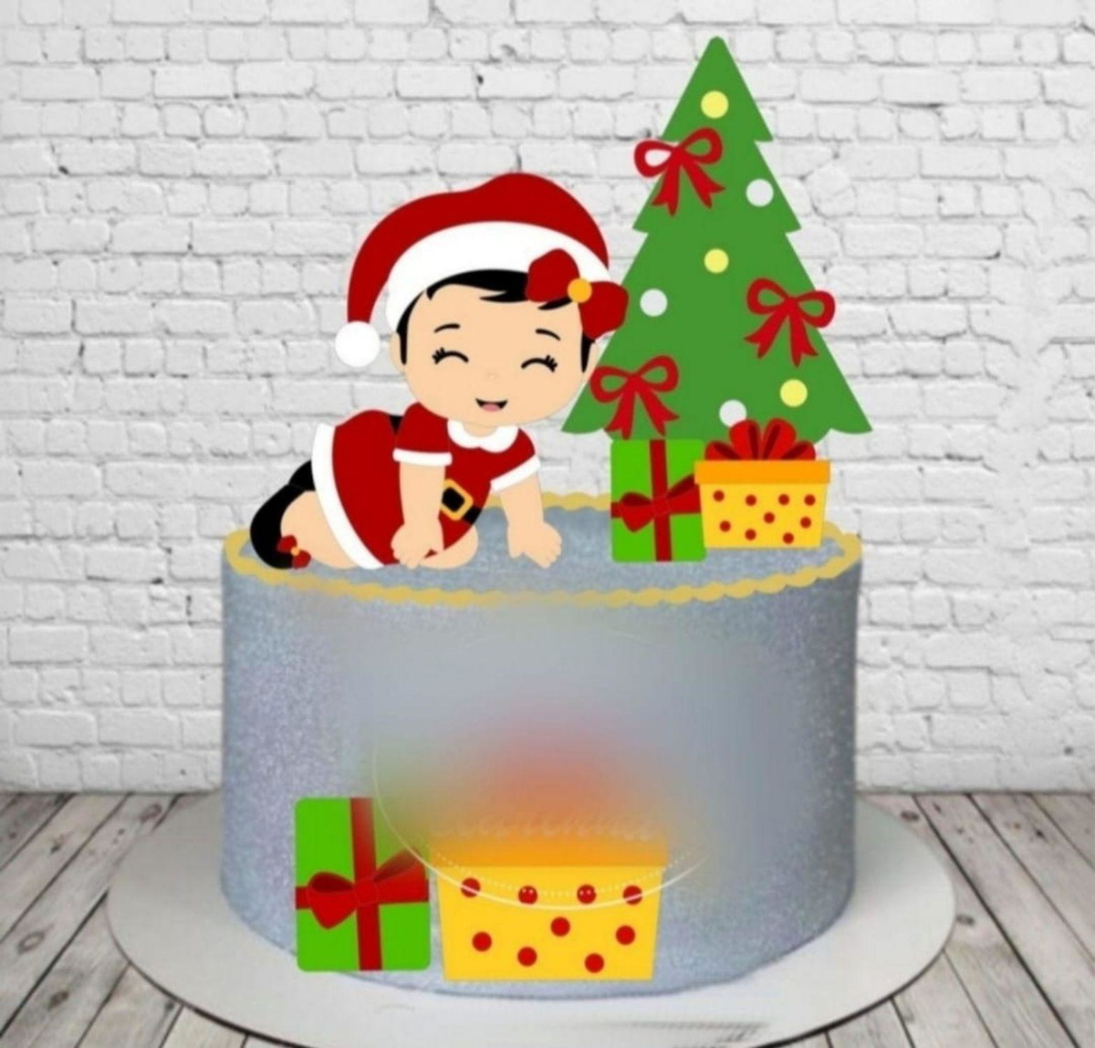 Arquivo de Corte Topo de Bolo Bebê de Natal #16711 - Imagem 3