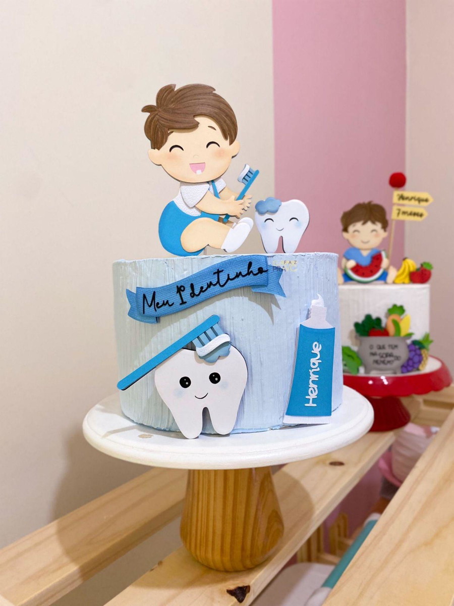Arquivo de Corte Topo de Bolo Bebê Dentinho Studio