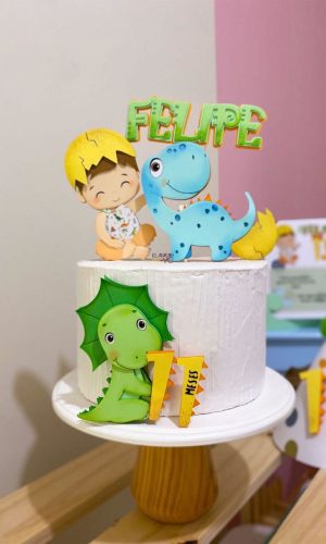 Arquivo de Corte Topo de Bolo Bebê Dino Studio