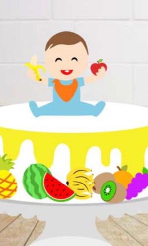 Arquivo de Corte Topo de Bolo Bebê Frutinha