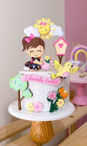 Arquivo de Corte Topo de Bolo Bebê Jardim Studio
