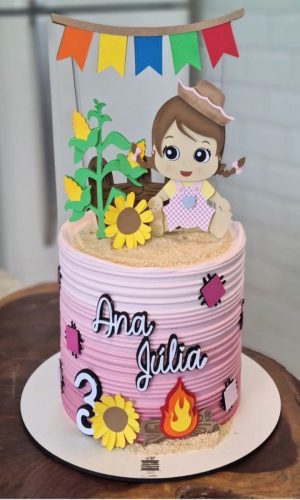 Arquivo de Corte Topo de Bolo Bebe Junino