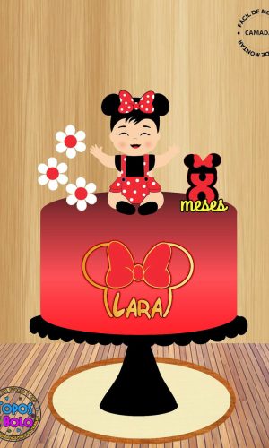 Arquivo de Corte Topo de Bolo Bebê Minnie