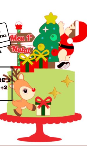 Arquivo de Corte Topo de Bolo Bebê Natal