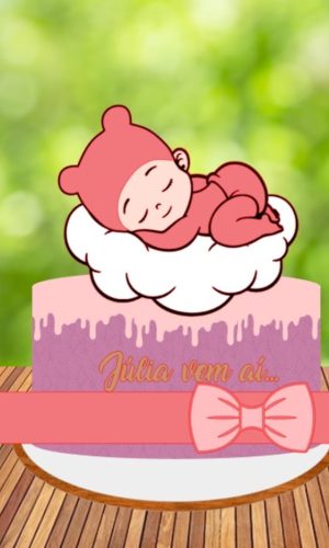 Arquivo de Corte Topo de Bolo Bebê Nuvem Studio/PDF
