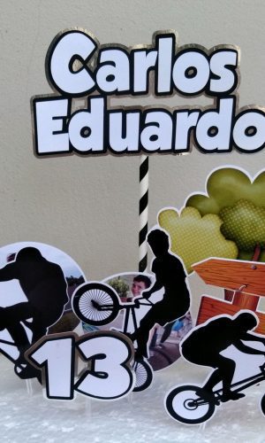 Arquivo de corte STUDIO - Topo de Bolo Bicicleta BMX (R071)