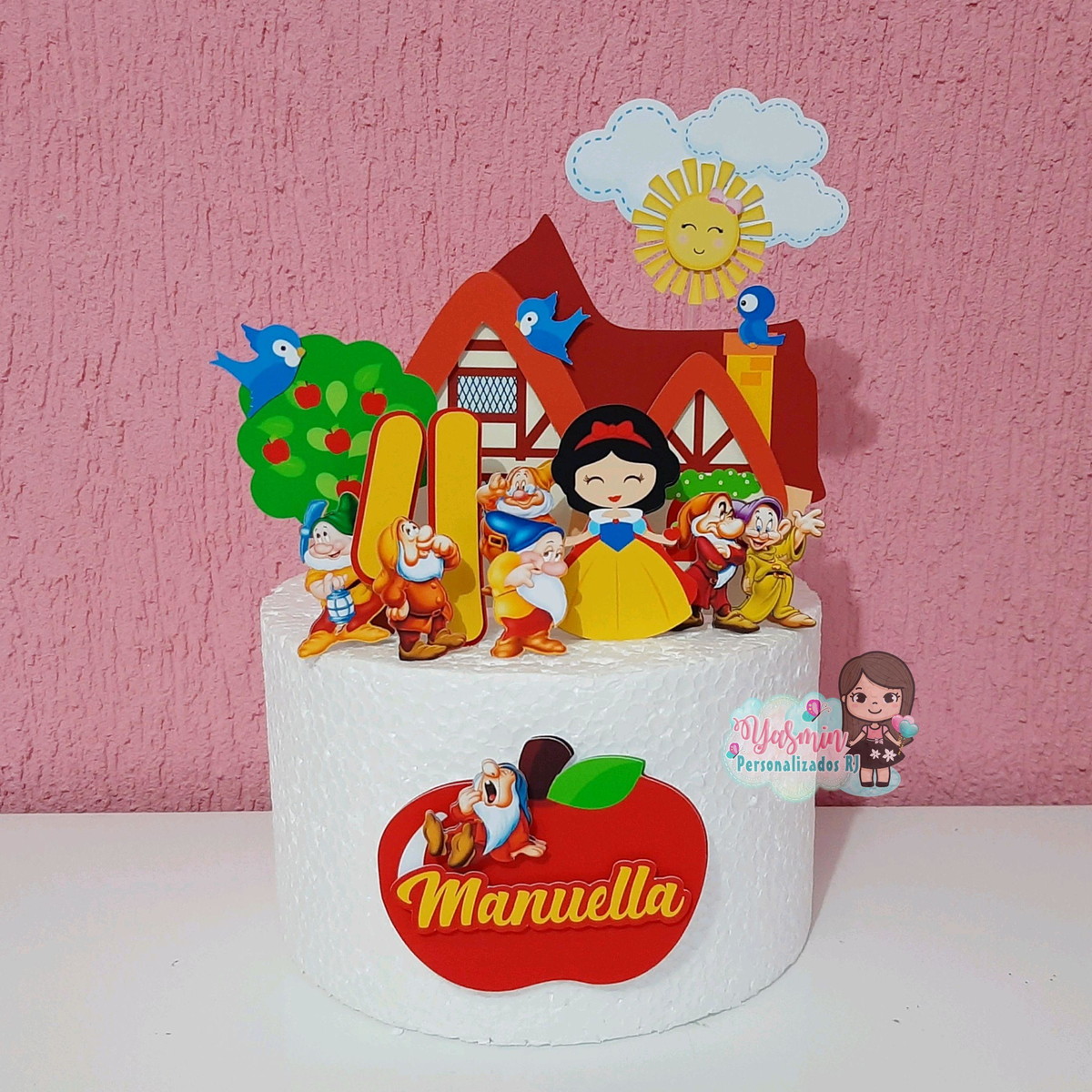 Arquivo de Corte Topo de Bolo Branca de Neve