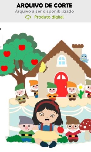 Arquivo de Corte Topo de Bolo Branca de Neve Bebê