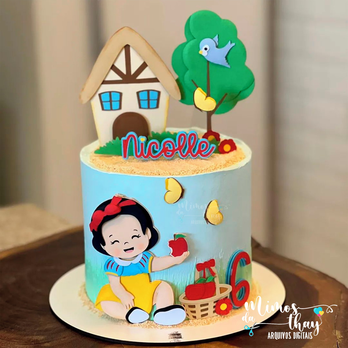 Arquivo de Corte: Topo de Bolo Branca de Neve Cute 020