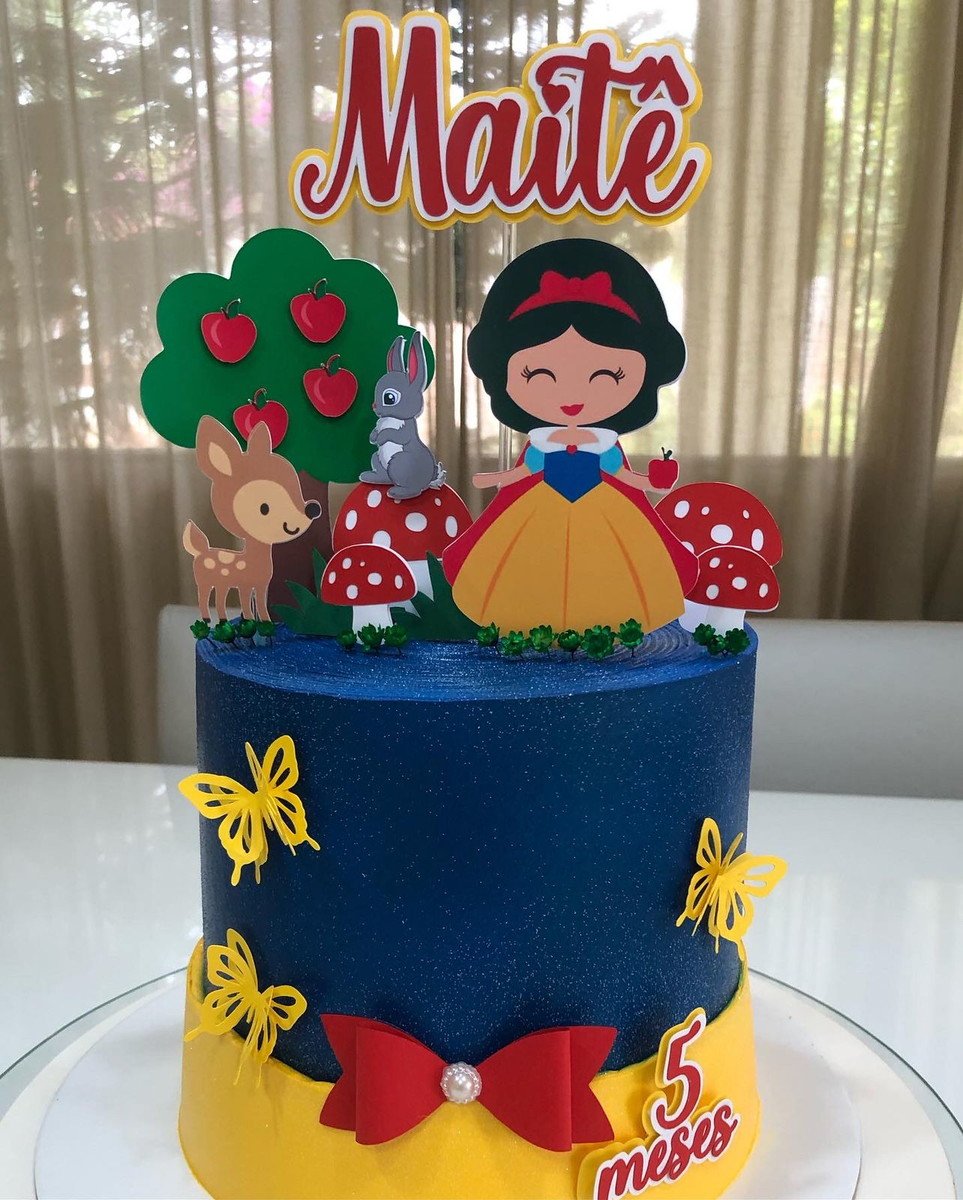 311 - Arquivo de Corte Topo de Bolo Branca de Neve Cute