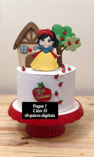 Arquivo de Corte-topo de Bolo Branca de Neve Cute