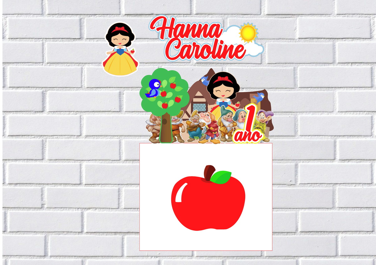 Arquivo de Corte Topo de Bolo Branca de Neve Cute Studio 002