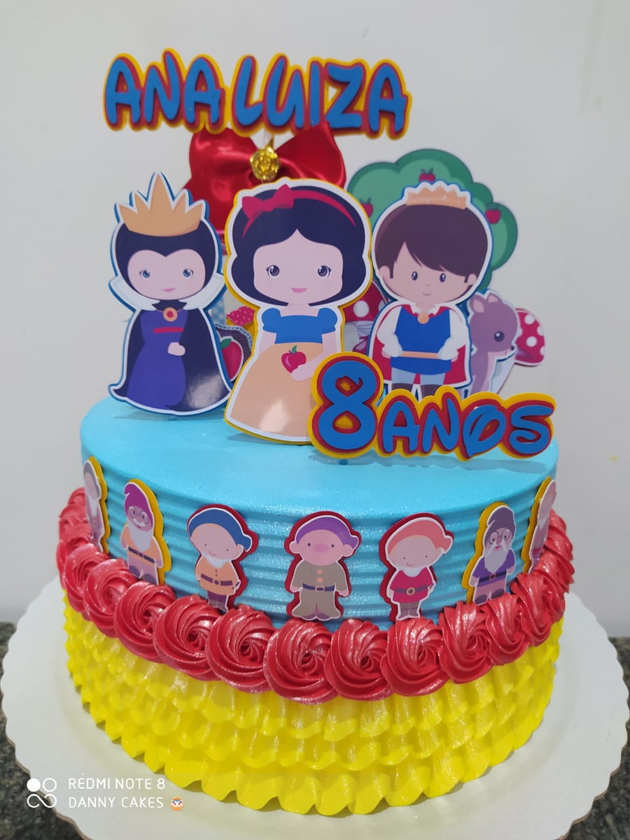 Arquivo de Corte Topo de Bolo Branca de Neve Cute