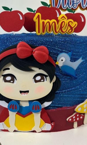 Arquivo de Corte Topo de Bolo Branca de Neve em Camadas 1605
