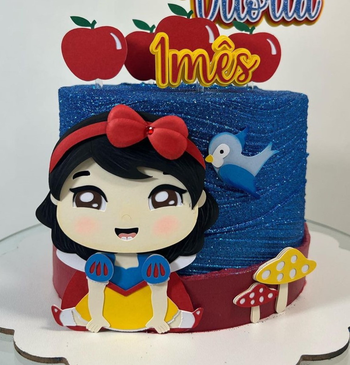 Arquivo de Corte Topo de Bolo Branca de Neve em Camadas 1605
