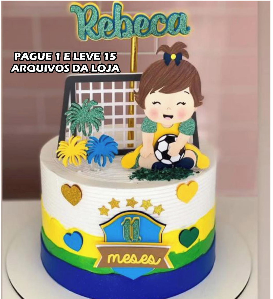 Arquivo de Corte - Topo de Bolo Brasil Menina