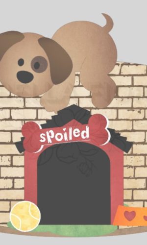 Arquivo de Corte Topo de Bolo Cachorrinho no Muro - Bf