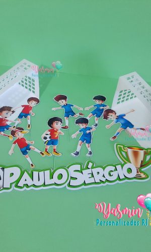 Arquivo de Corte Topo de Bolo Campo de Futebol