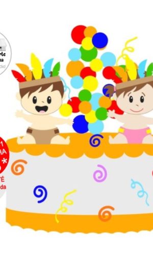 Arquivo de Corte Topo de Bolo Carnaval Bebês
