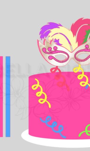Arquivo de Corte Topo de Bolo Carnaval em Camadas - 153