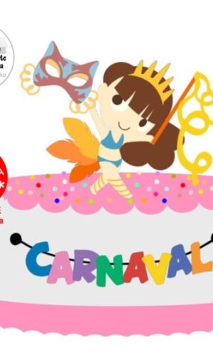Arquivo de Corte Topo de Bolo Carnaval Menina