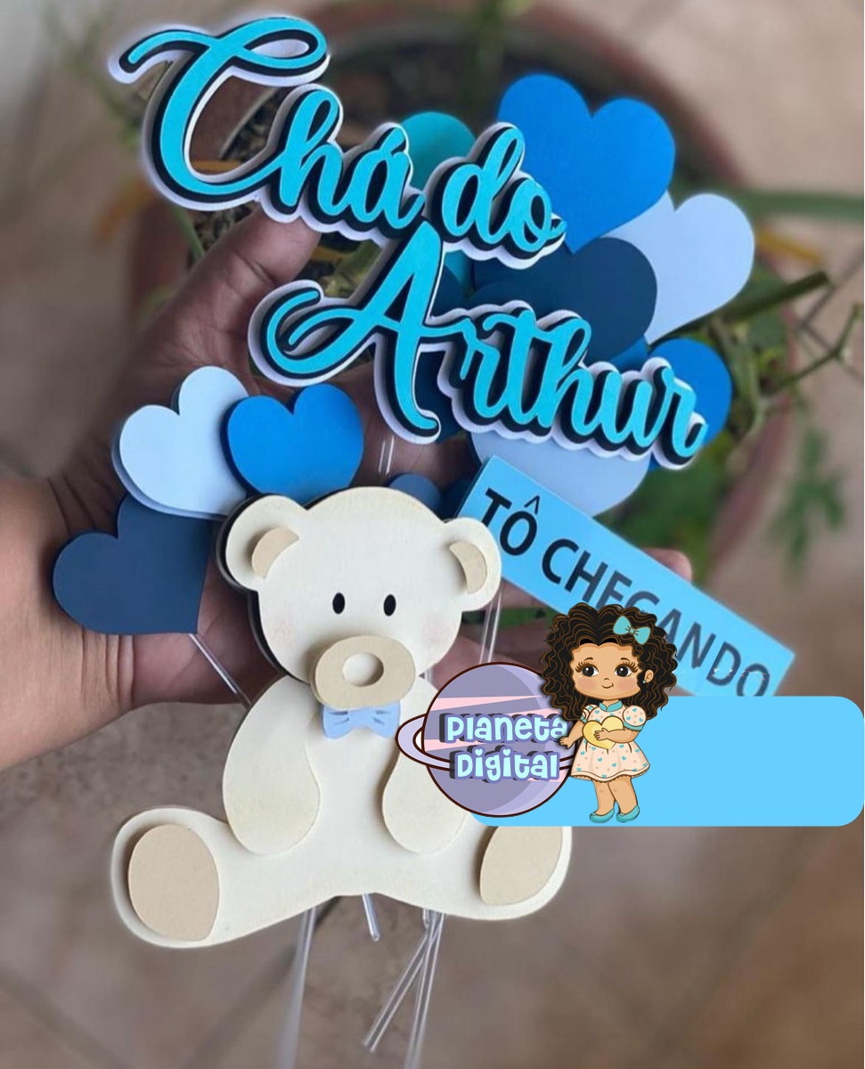 Arquivo de Corte topo de bolo Chá de bebe #182