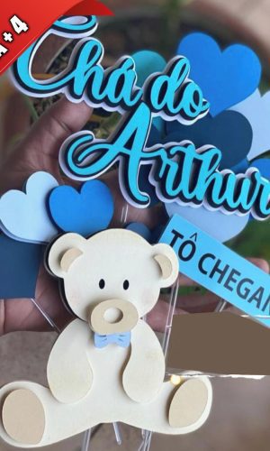 Arquivo de Corte Topo de Bolo Chá de Bebê