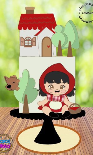 Arquivo de Corte Topo de Bolo Chapeuzinho Vermelho Baby