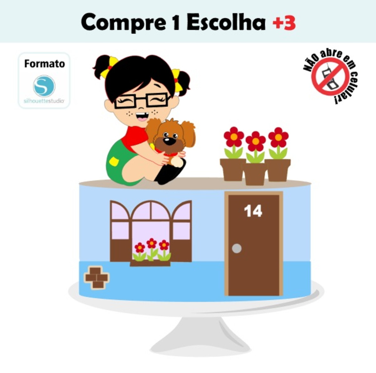Arquivo de Corte Topo de Bolo Chiquinha Bebê