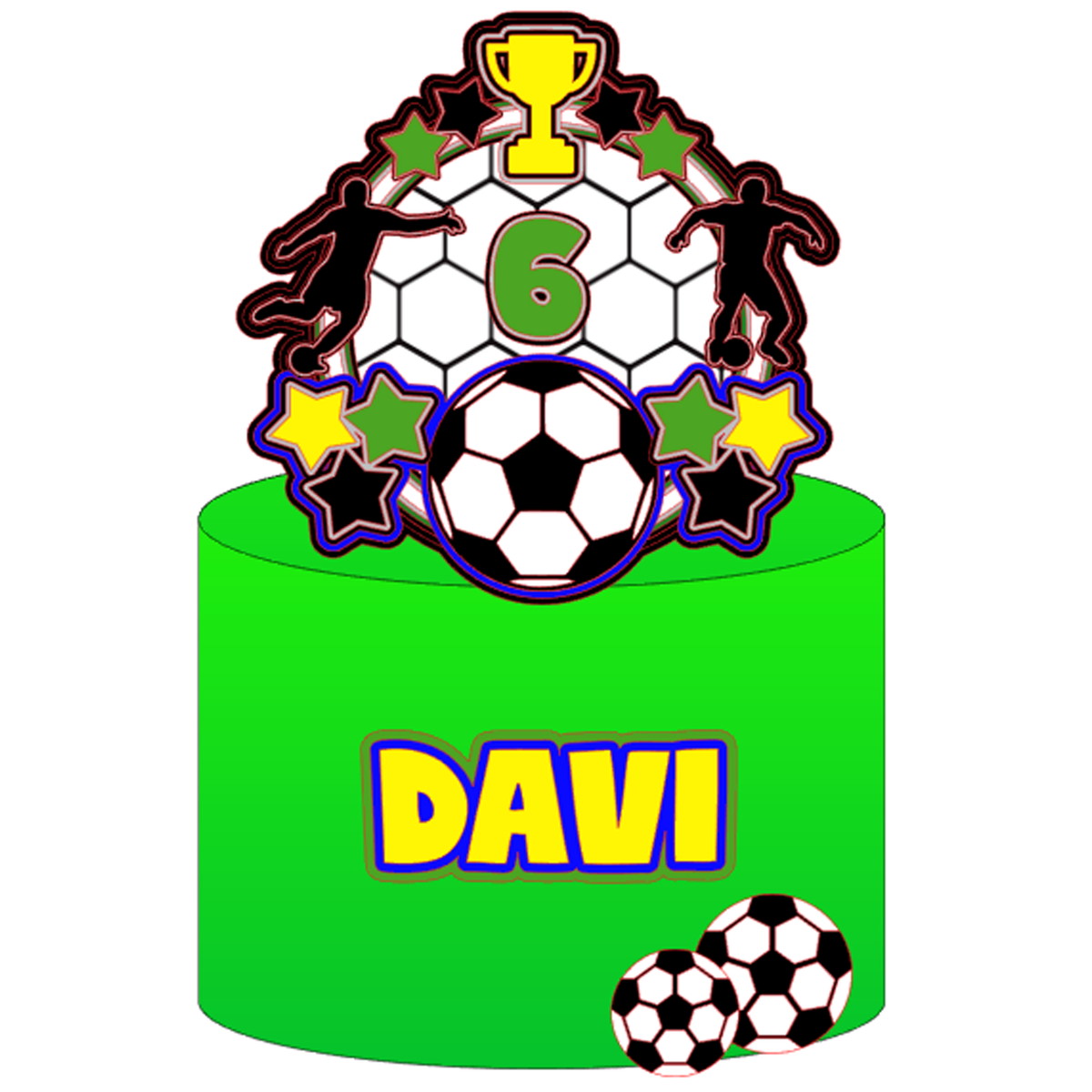 Arquivo de Corte: Topo de Bolo Copa do Mundo Brasil 029