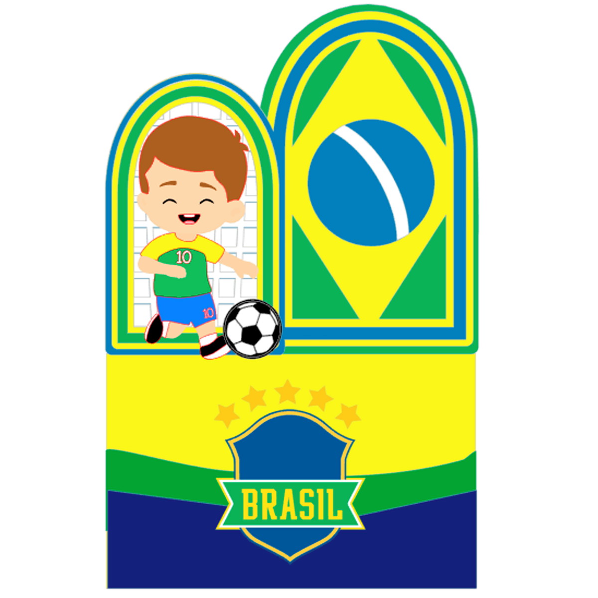 Arquivo de Corte: Topo de Bolo Copa do Mundo Brasil 050