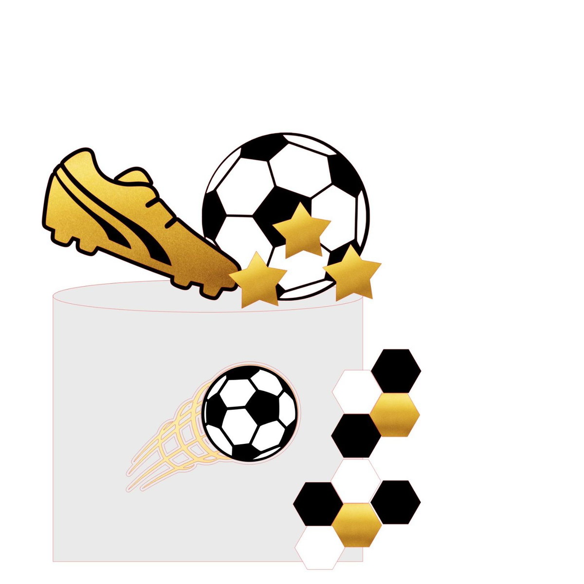 Arquivo de Corte Topo de Bolo Copa Futebol