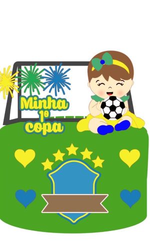Arquivo de Corte Topo de Bolo Copa Futebol