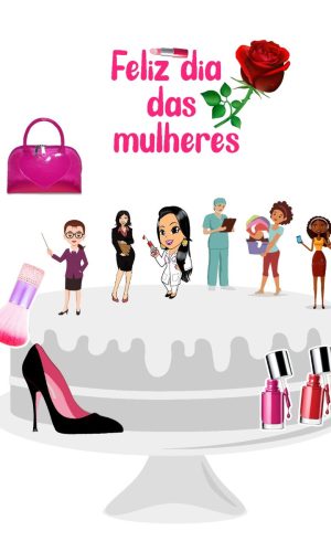 Arquivo de Corte Topo de Bolo - Dia da Mulher 001