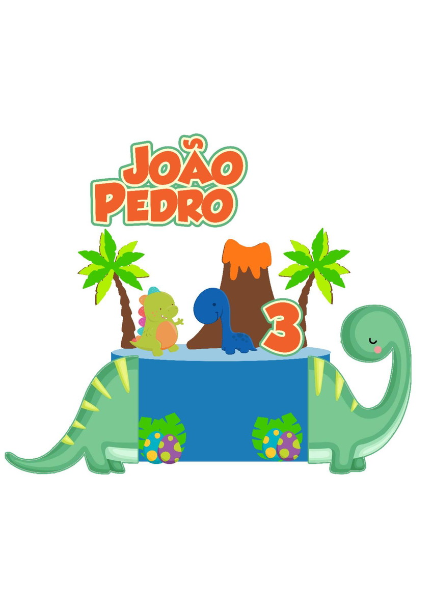 Arquivo de corte Topo de bolo Dino Baby 02