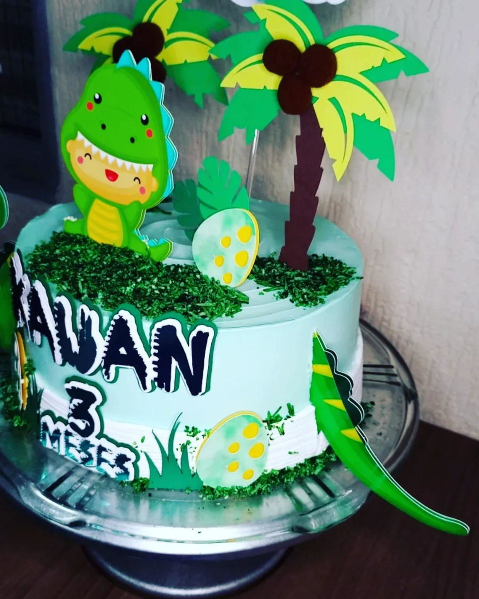 Arquivo de Corte Topo de Bolo Dino Baby - Imagem 4