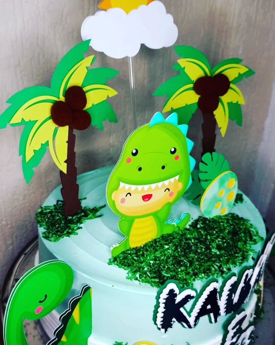 Arquivo de Corte Topo de Bolo Dino Baby - Imagem 5
