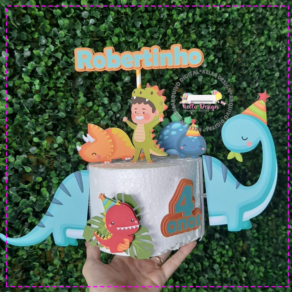Arquivo de Corte Topo de Bolo Dino Baby