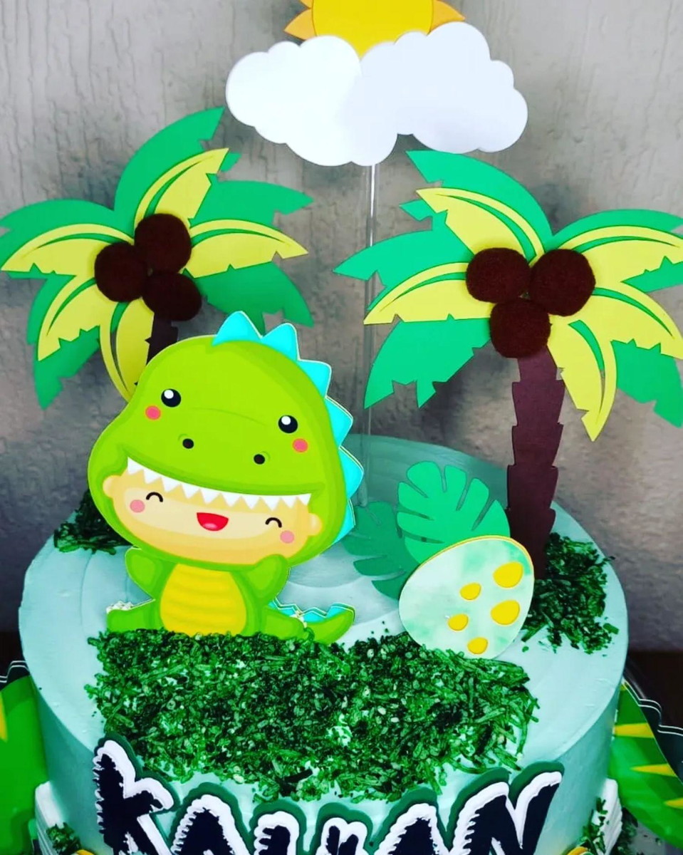 Arquivo de Corte Topo de Bolo Dino Baby - Imagem 3