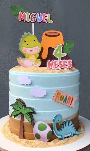 ARQUIVO DE CORTE Topo de Bolo - Dino Cute