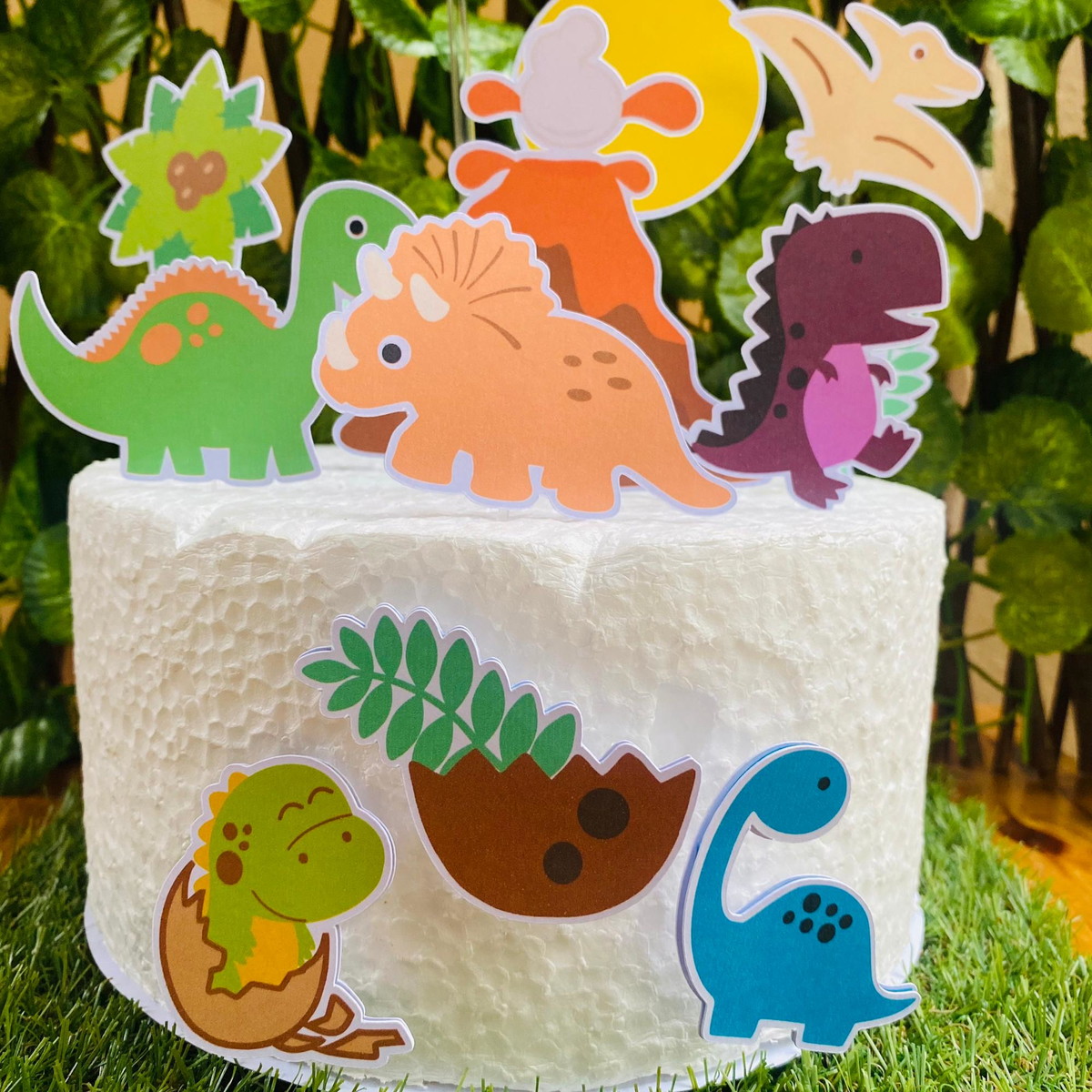 Arquivo de corte topo de bolo dinossauro cute 3 Por 9,90 - Imagem 4