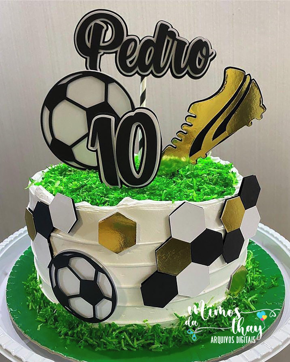 Arquivo de Corte: Topo de Bolo em Camadas Futebol 006