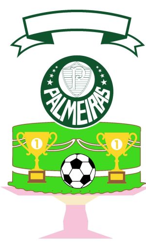 Arquivo de Corte Topo de Bolo em Camadas Verdão Futebol