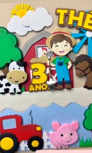 Arquivo de Corte Topo de Bolo Fazendinha Menino + 4 Arquivos